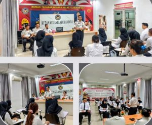 Kepala Rutan Kelas I Labuhan Deli, Eddy Junaedi, memberikan arahan kepada peserta Magang Angkatan II Tahun 2026.