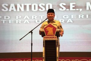 Sekretaris DPD Partai Gerindra Sumatera Utara (Sumut) Sugiat Santoso.
