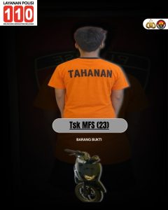 MFS alias Lebo alias Amat (23), beserta barang bukti.