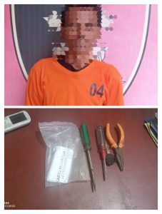 Satreskrim Polres Binjai mengamankan DN alias Fuek (41) dan barang bukti.