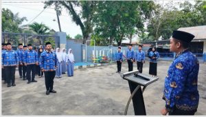 Kepala Rutan Kelas IIB Pangkalan Brandan, Akmalun Ikhsan, memimpin Upacara Peringatan Hari Kesaktian Pancasila, Kamis (1/10/2026).