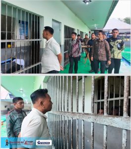 Kanwil Ditjenpas Sumatera Utara melaksanakan Monitoring dan Evaluasi (Monev) di Rutan Kelas IIB Pangkalan Brandan.